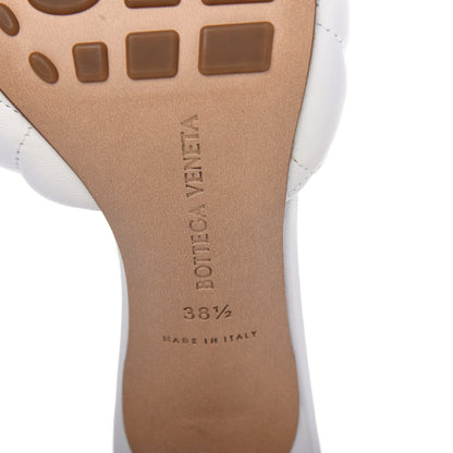 Bottega Veneta Nappa Matelasse Padded Mule Sandals 38.5 Optic White 9 of 10
