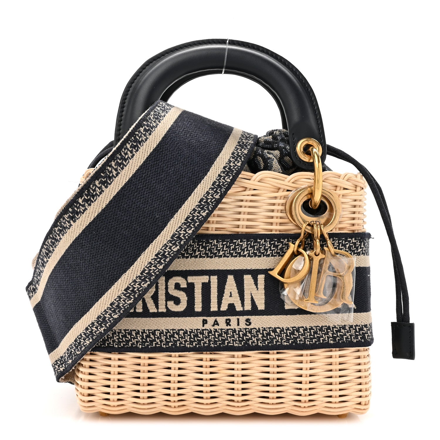 Christian Dior Wicker Oblique Mini Lady Dior Bag Blue 1 of 9