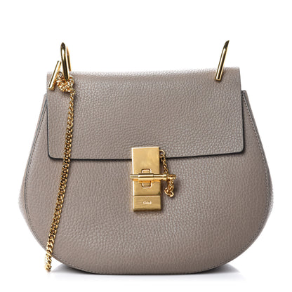 Chloe Grained Lambskin Drew Shoulder Bag Motty Grey 1 of 9