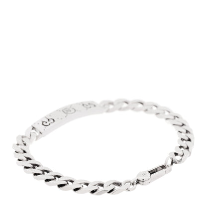 Gucci Sterling Silver GucciGhost Hamlet Skull ID Chain Bracelet 3 of 5
