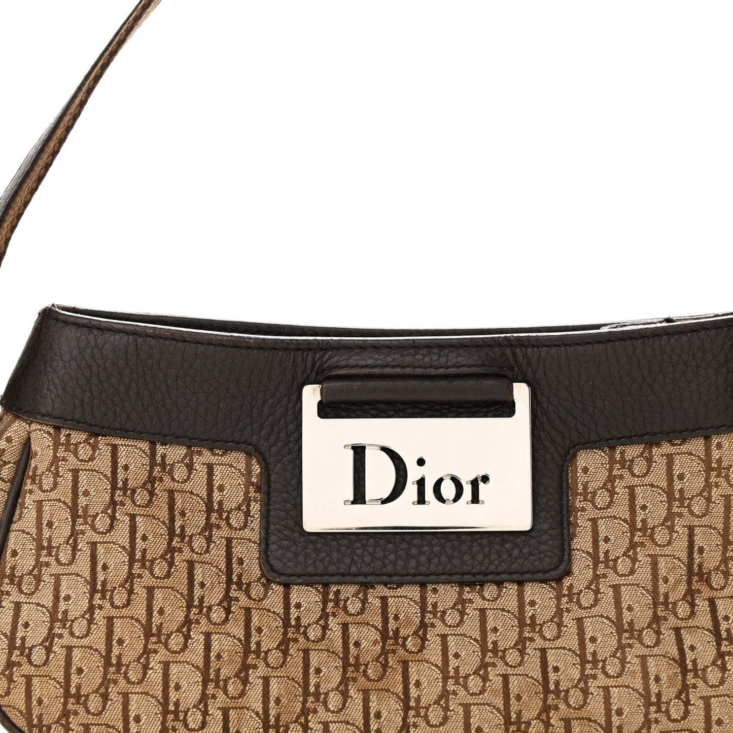 Monogram Street Chic Shoulder Bag Brown Beige