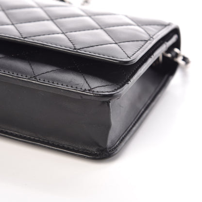 Chanel Calfskin Quilted Cambon Wallet On Chain WOC Black 10 of 10