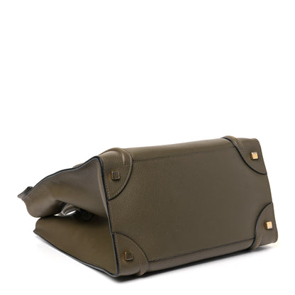 Celine Drummed Calfskin Mini Luggage Jungle 3 of 5