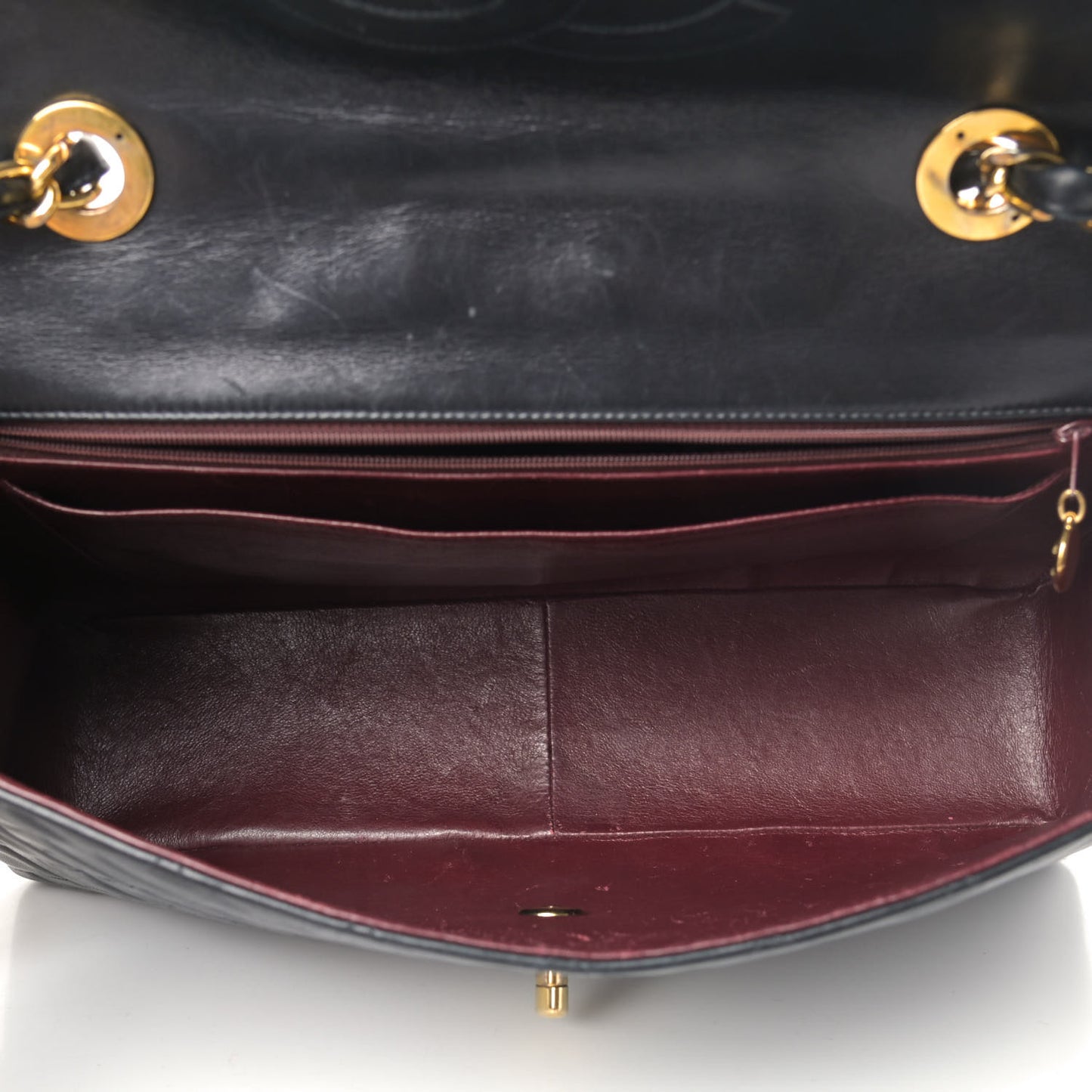 Lambskin Quilted XL Jumbo Single Flap Black