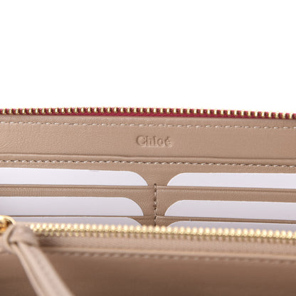 Chloe Grained Lambskin Drew Long Zipped Wallet Fuchsia Rose 8 of 10