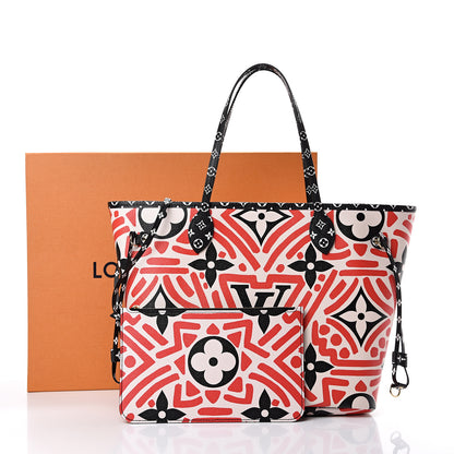 Louis Vuitton Monogram Giant Crafty Neverfull MM Creme Rouge Black 11 of 11