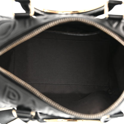Louis Vuitton Calfskin Embossed Mini Cube Speedy Black 5 of 10
