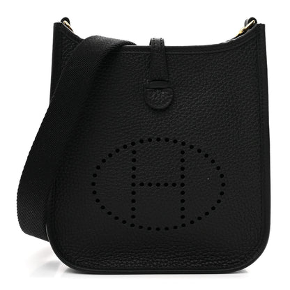 Hermes Taurillon Clemence Evelyne TPM Black 1 of 10