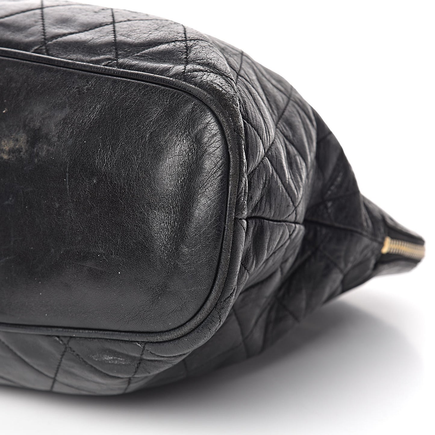 Lambskin Quilted Shoulder Bag Black