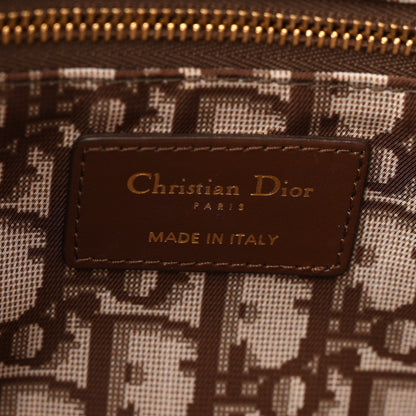 Christian Dior Woven Raffia Floral Embellished Small Book Tote Natural 7 of 11