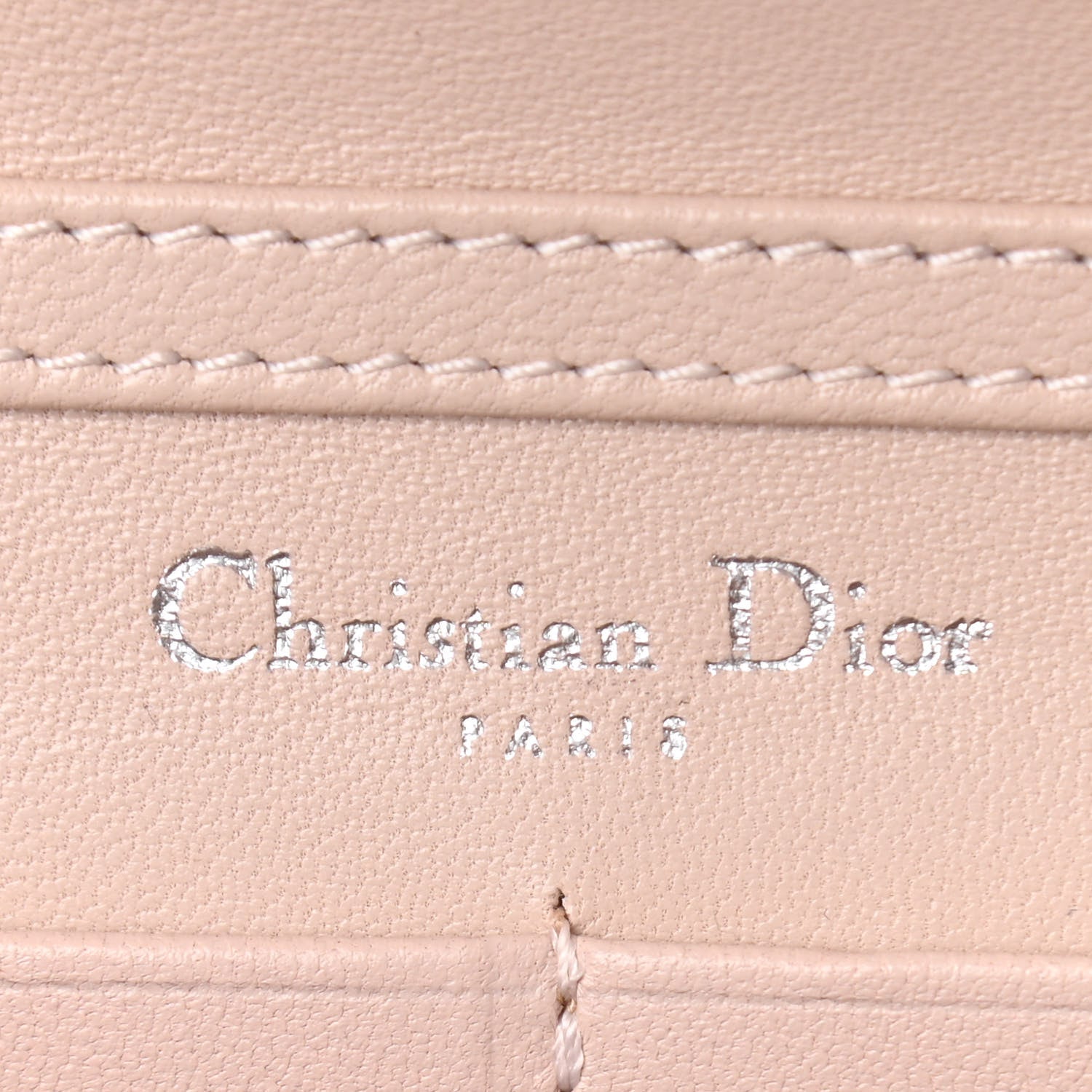 Christian Dior Grained Calfskin Diorama Wallet on Chain Pouch Rose Poudre 6 of 9