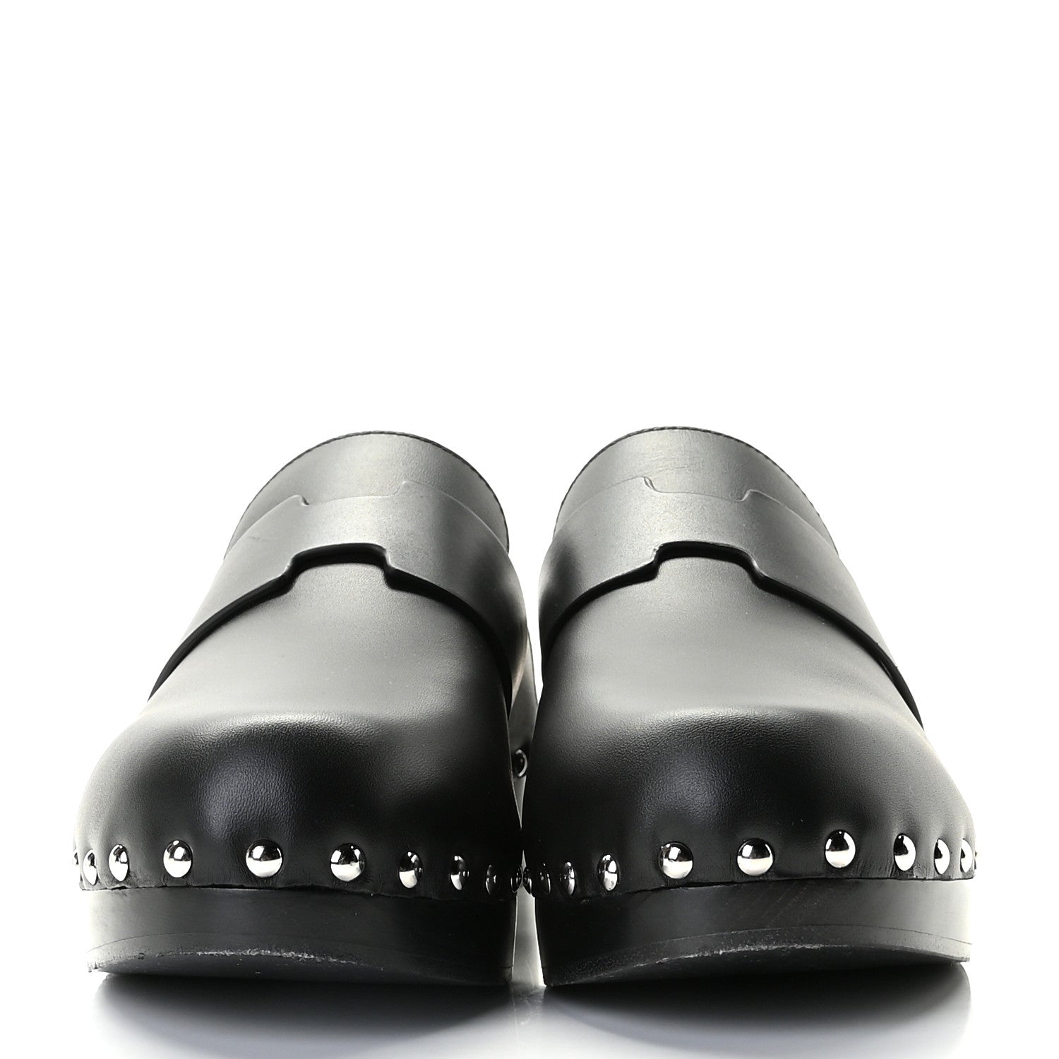 Hermes Calfskin Calya Mules 38 Black 2 of 13