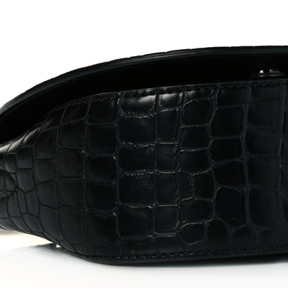 Stella McCartney Crocodile Embossed Studded Logo Mini Marlee Black 7 of 8