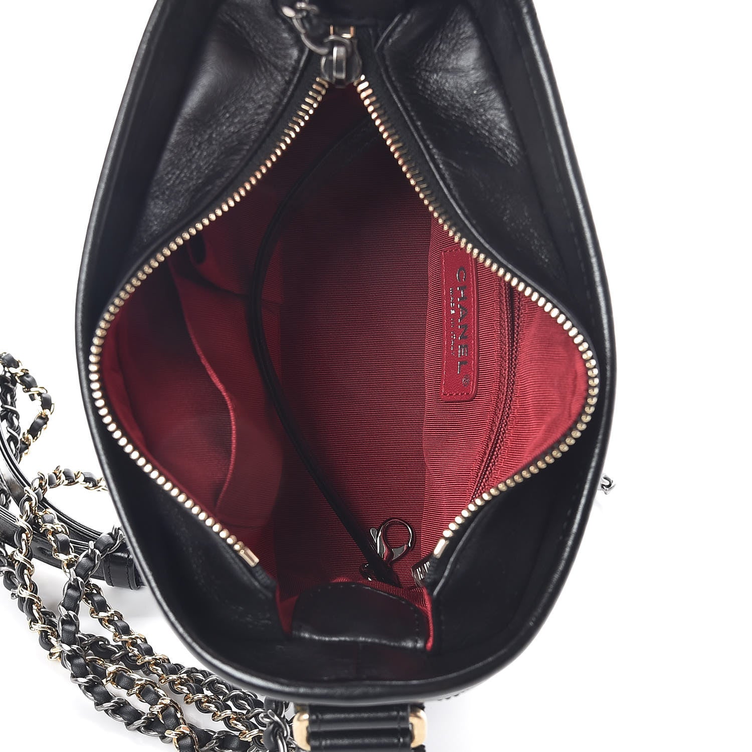 Chanel Aged Calfskin Quilted Small Gabrielle Hobo Black 5 of 10