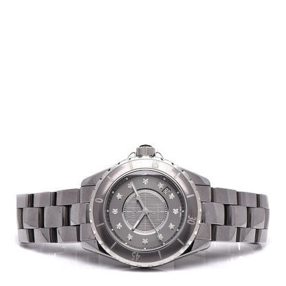 Chanel Titanium Ceramic Diamond 38mm J12 Automatic Watch 3 of 7