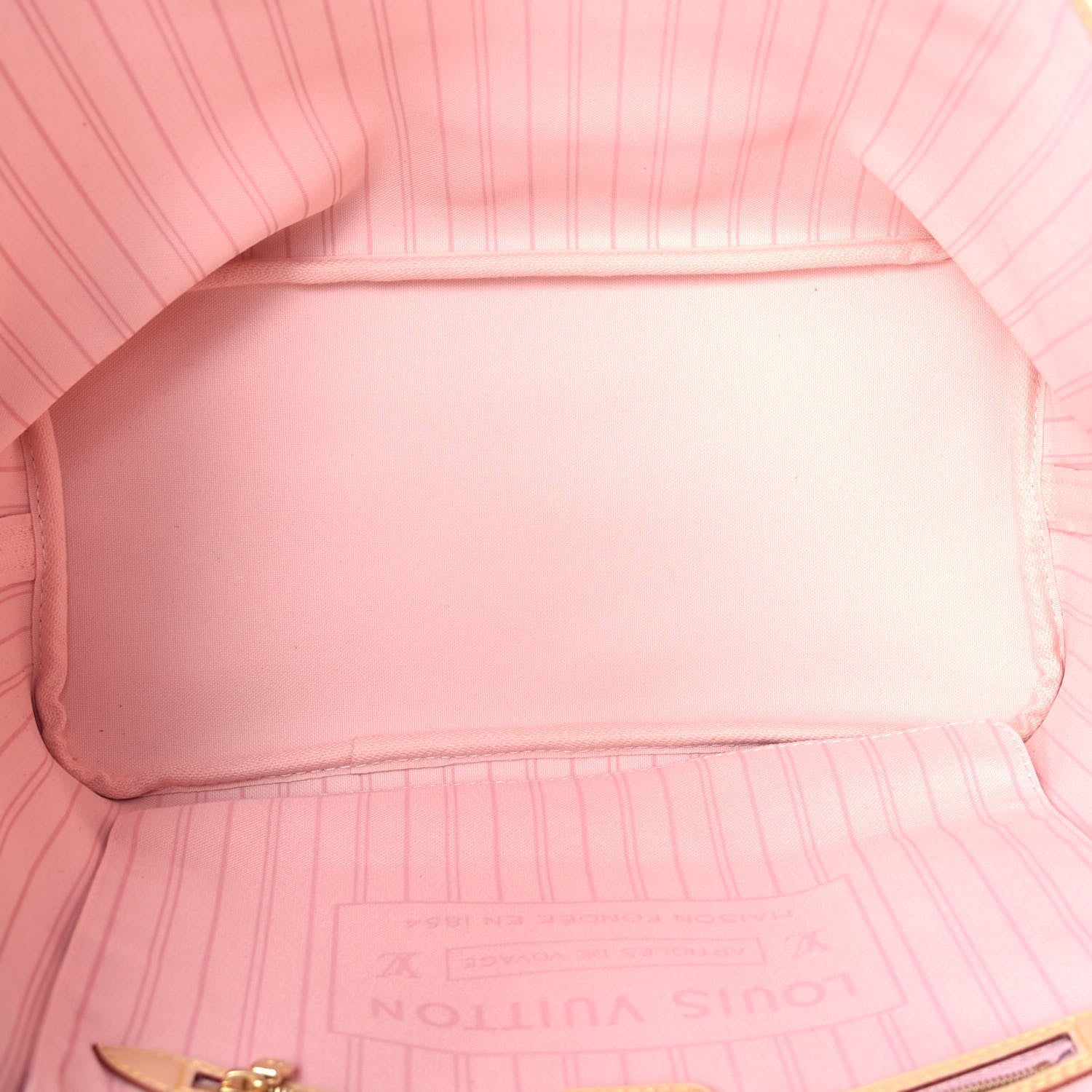 Louis Vuitton Damier Azur Neo Neverfull MM Rose Ballerine 5 of 8