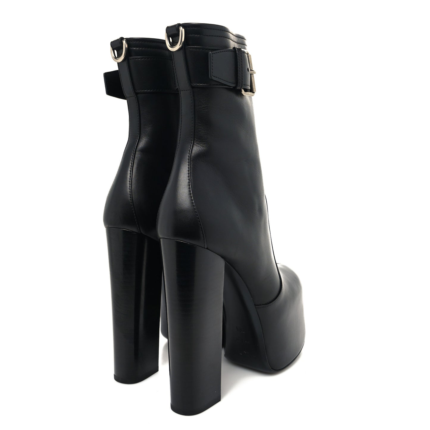 Calfskin Mina 85 Boots 38.5 Black
