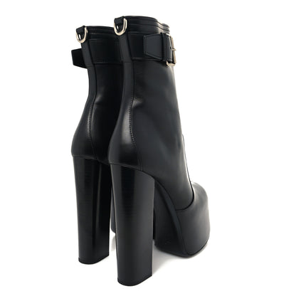 Saint Laurent Calfskin Mina 85 Boots 38.5 Black 4 of 7