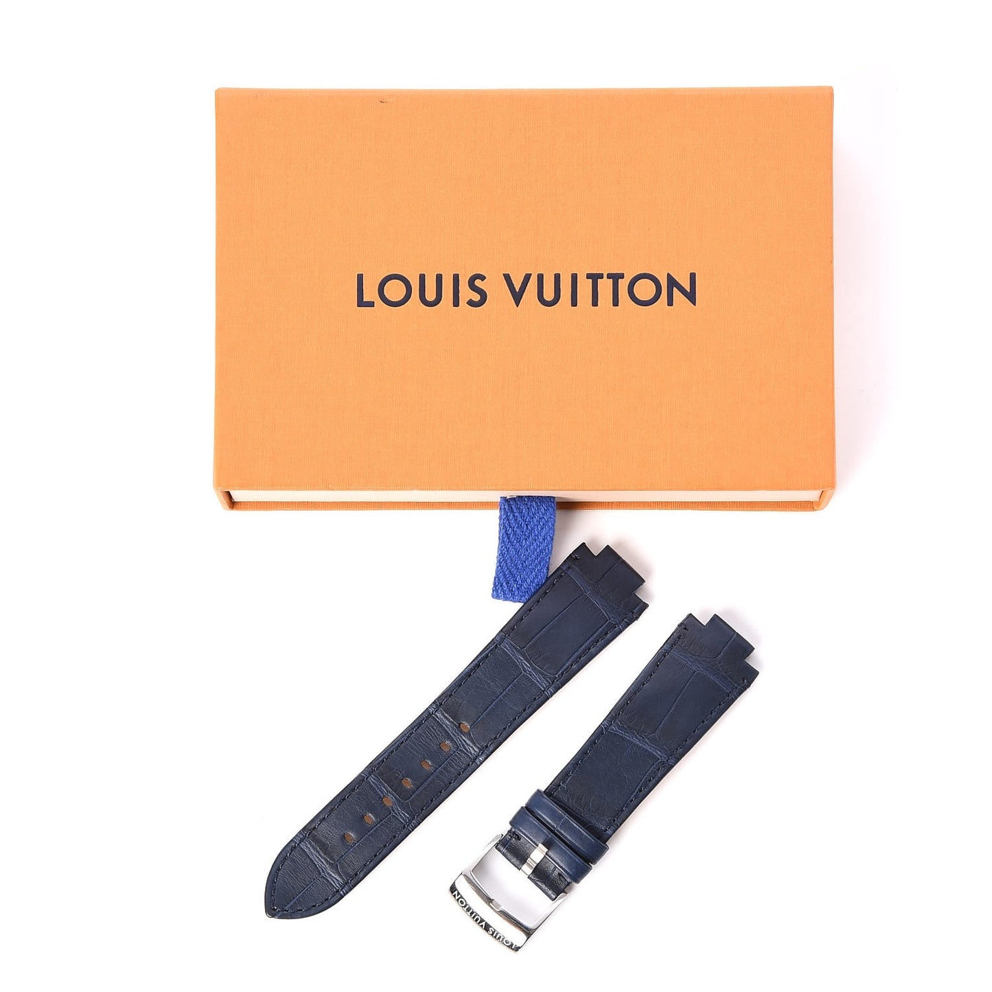 Alligator Tambour Watch Strap Marine