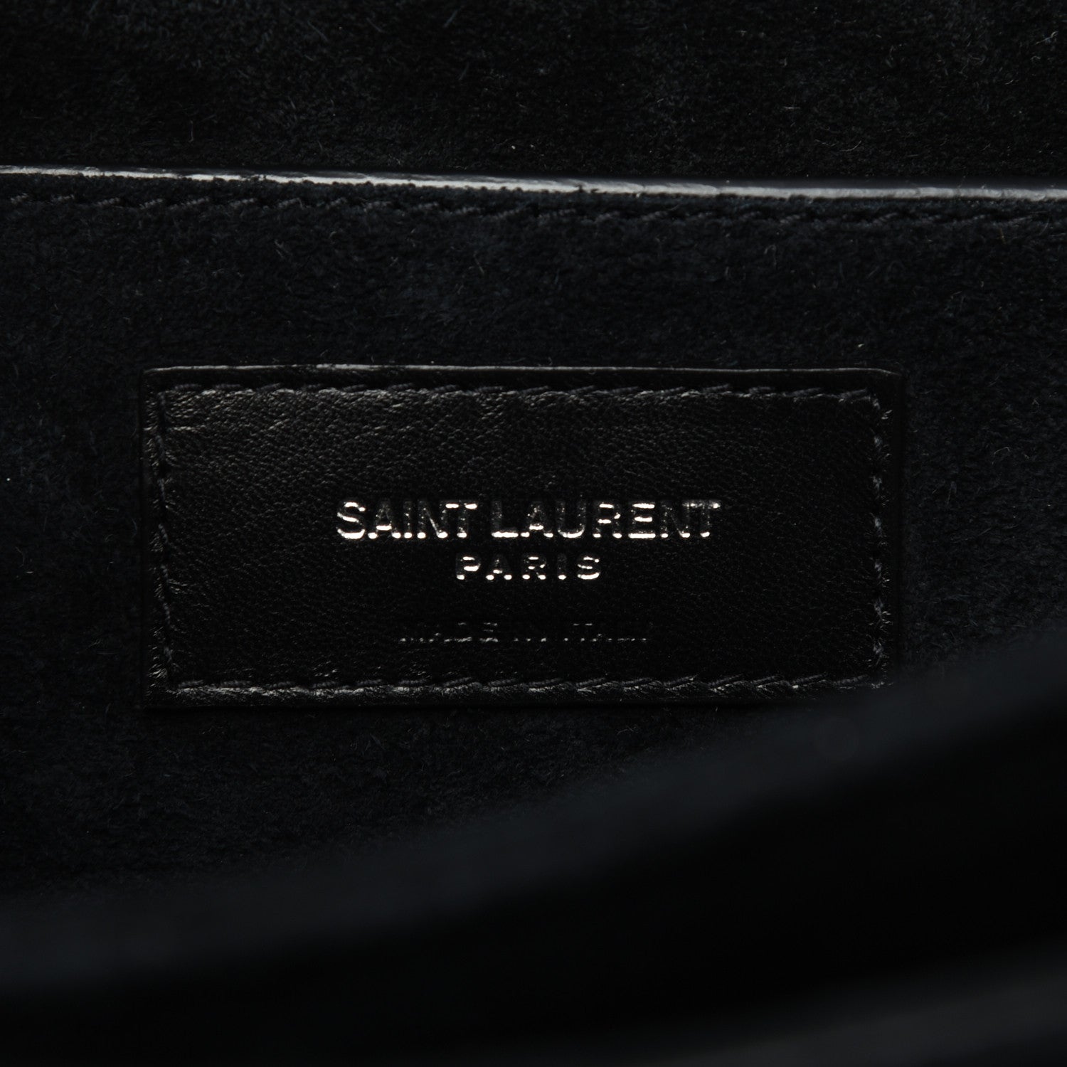 Saint Laurent Smooth Calfskin Suede Medium Bellechasse Black 9 of 14