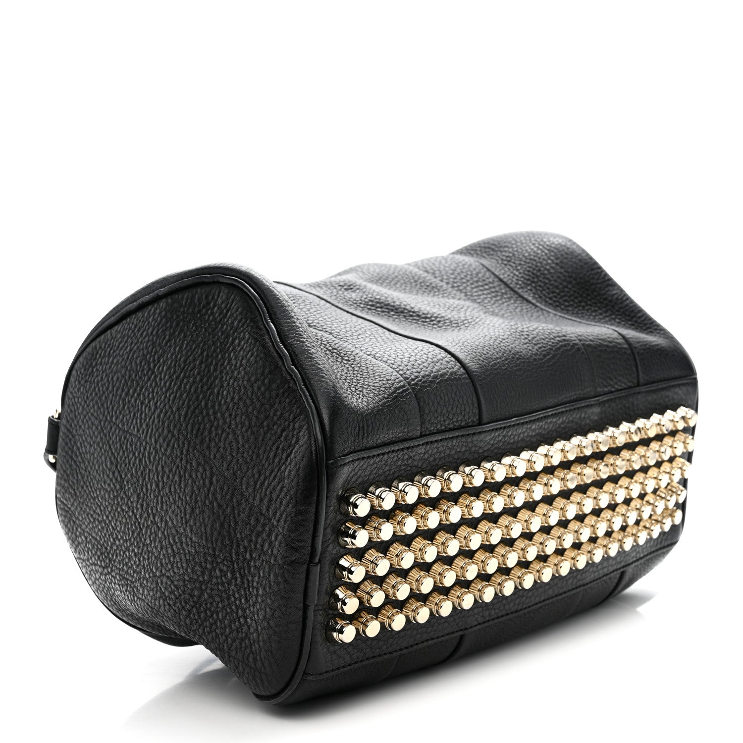 Alexander Wang Pebbled Lambskin Rocco Black Pale Gold Hardware 4 of 10