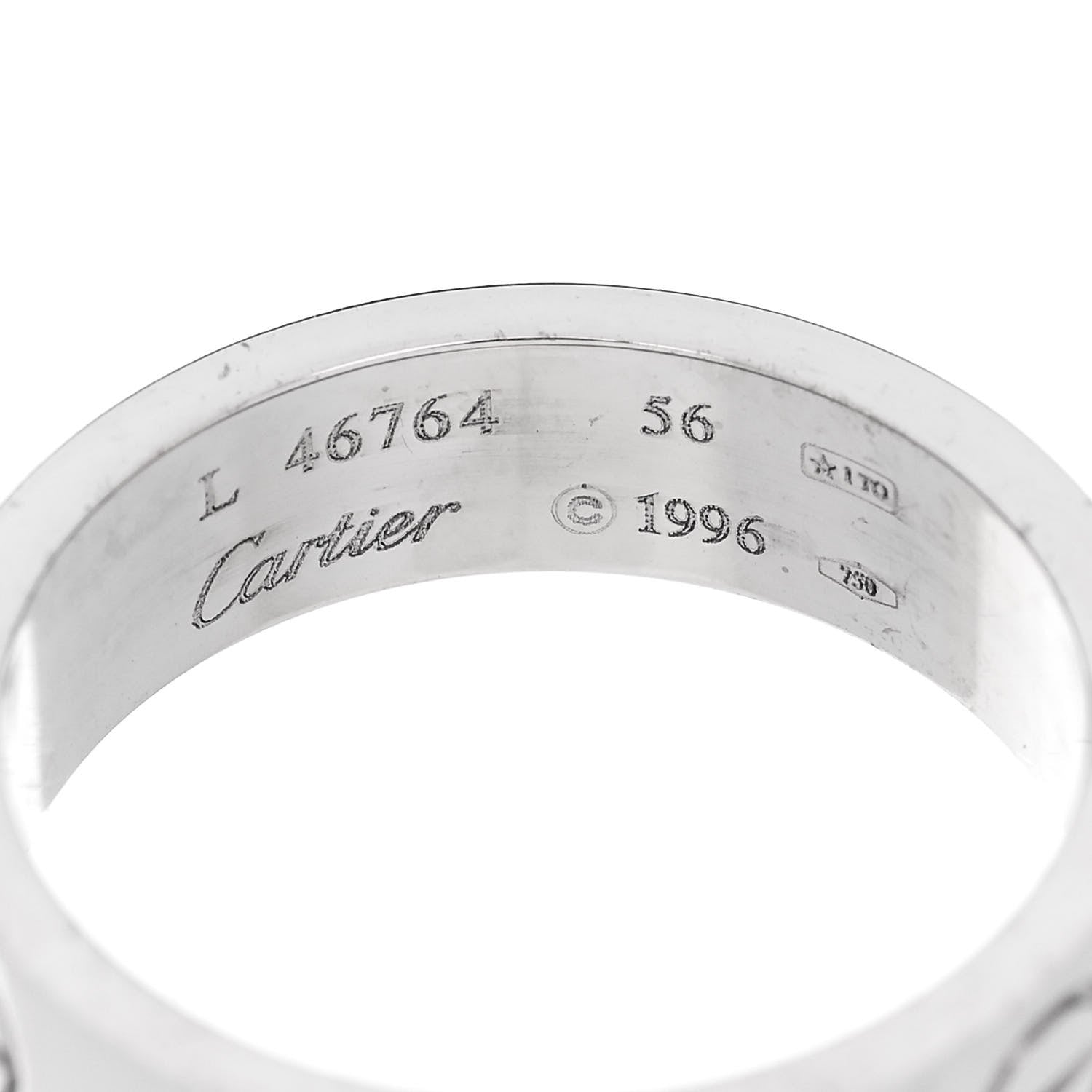 Cartier 18K White Gold 5.5mm LOVE Ring 56 7.5 4 of 4