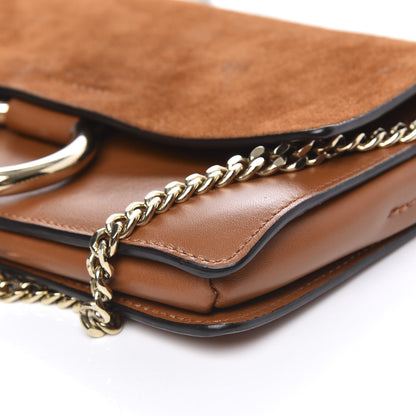 Chloe Suede Calfskin Small Faye Shoulder Bag Woody 7 of 10