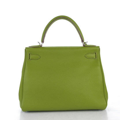 Hermes Taurillon Clemence Kelly Retourne 28 Vert Anis 4 of 27