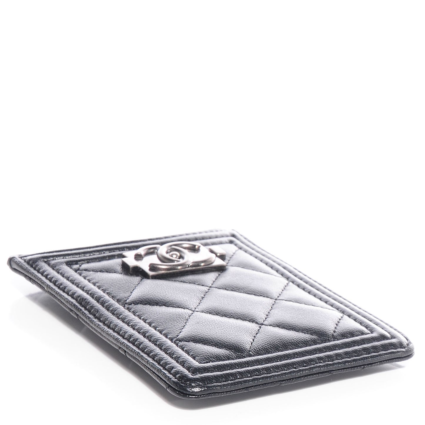 Lambskin Quilted Boy iPhone Case Black