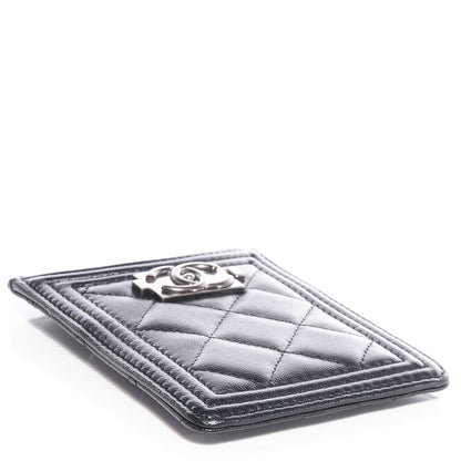 Chanel Lambskin Quilted Boy iPhone Case Black 4 of 8