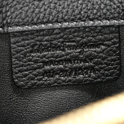 Salvatore Ferragamo Calfskin Large Studio Bag Dune Bone Black 5 of 9