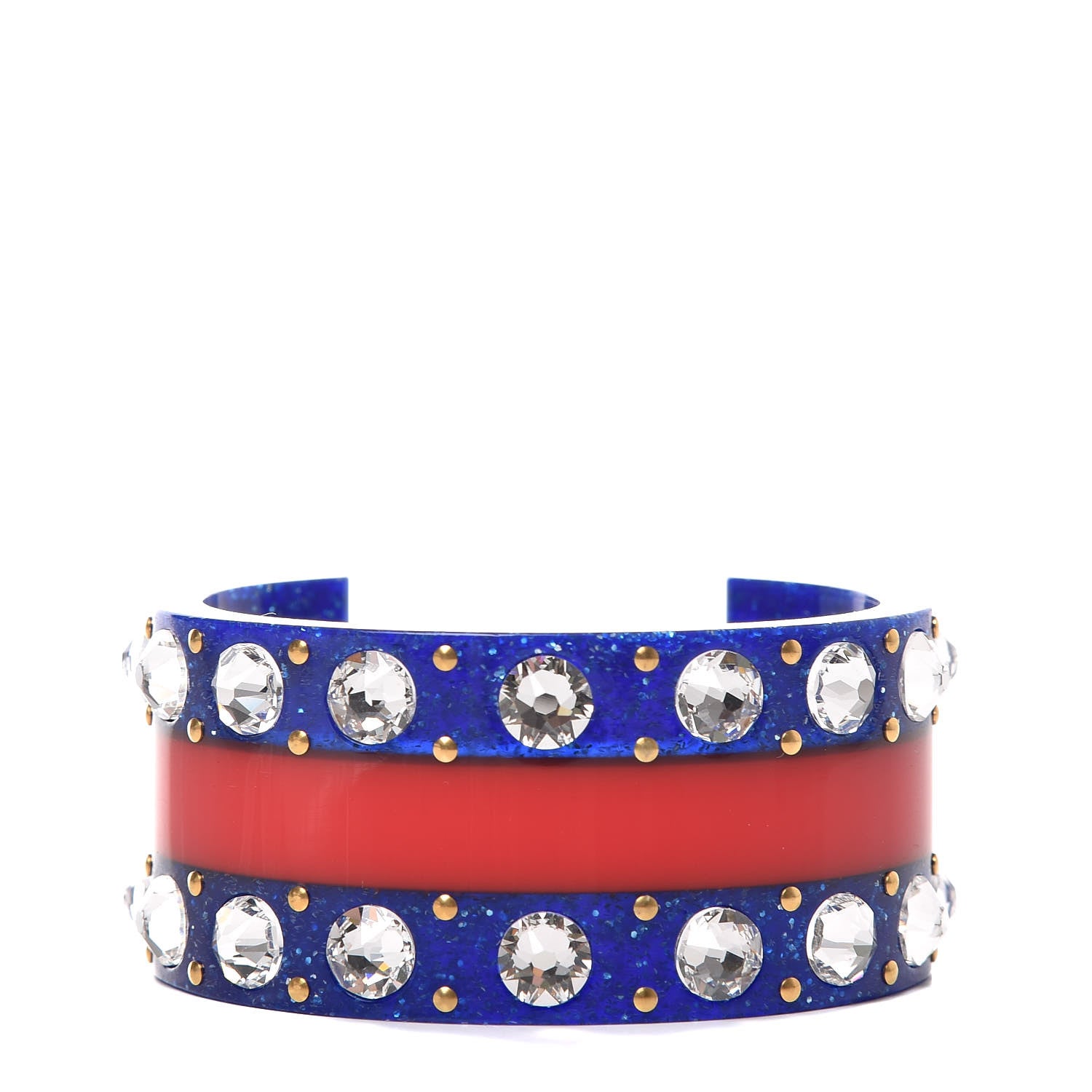 Gucci Crystal Web Cuff 16 Blue 1 of 5