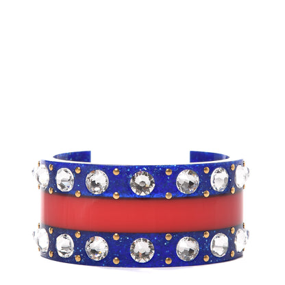 Gucci Crystal Web Cuff 16 Blue 1 of 5