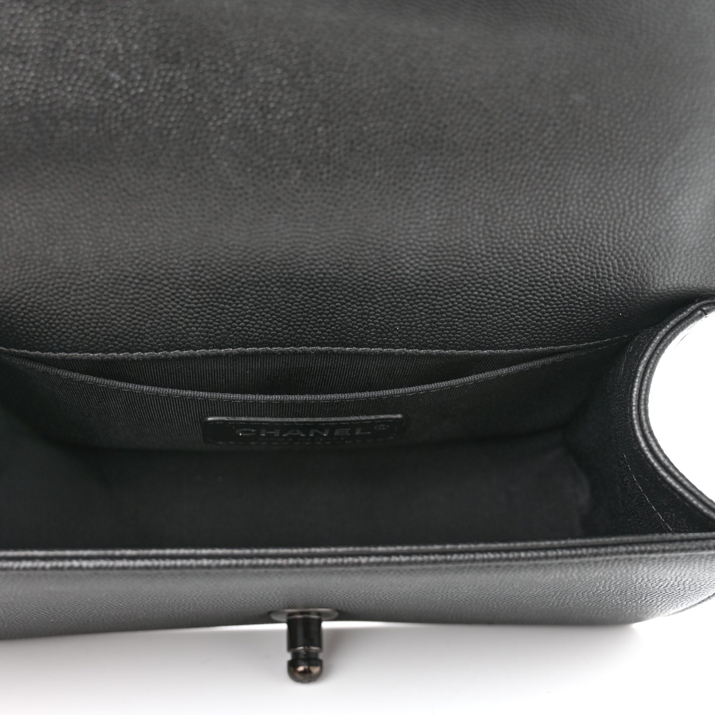 Caviar Quilted Small Boy Flap So Black