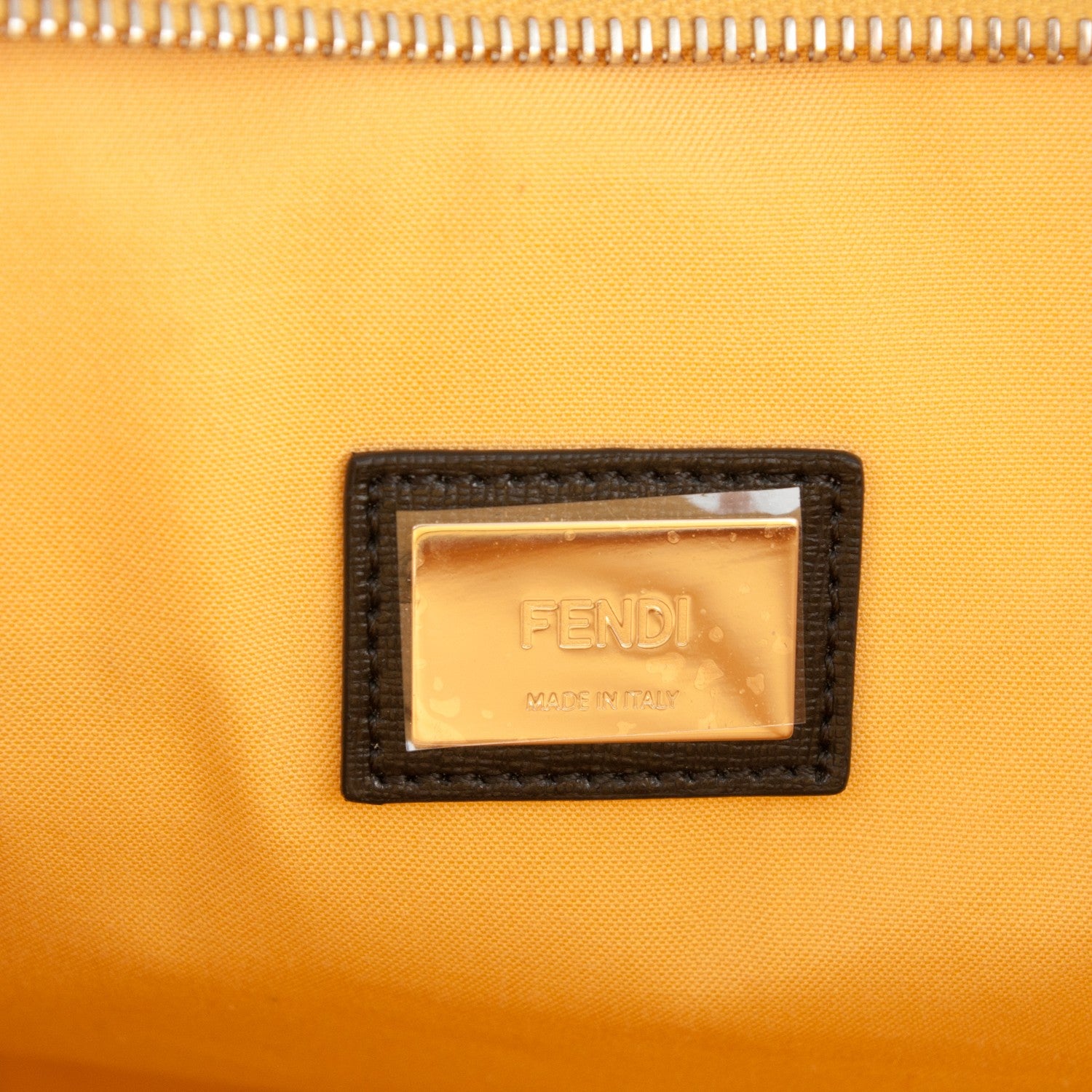 Fendi Vitello Elite Cuoio Monster Buggies Medium Roll Tote Emerald Black Multicolor Yellow 6 of 8