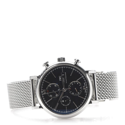 IWC Stainless Steel 42mm Portofino Chronograph Automatic Watch Black IW391030 3 of 8