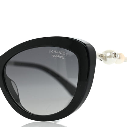 Chanel Polarized Cat Eye Pearl Sunglasses 5340-H Black 5 of 8