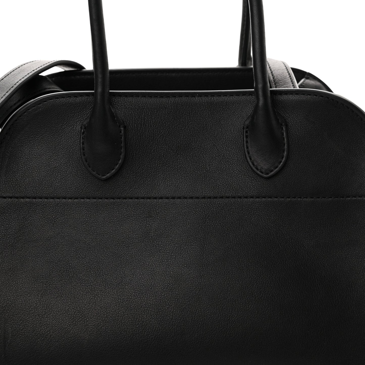 Polished Saddle Calfskin Soft Margaux 10 Bag Black