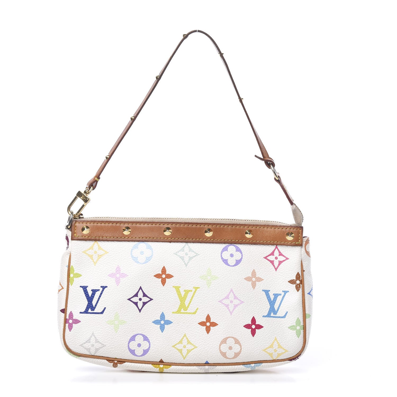 Louis Vuitton Monogram Multicolor Pochette Accessories White 1 of 14