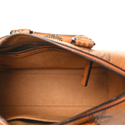 MCM Maxi Visetos Small Aren Boston Bag Cognac 5 of 10