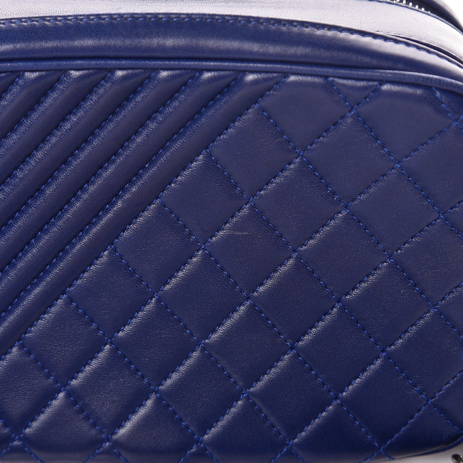 Chanel Lambskin Small Coco Boy Camera Case Blue 10 of 10