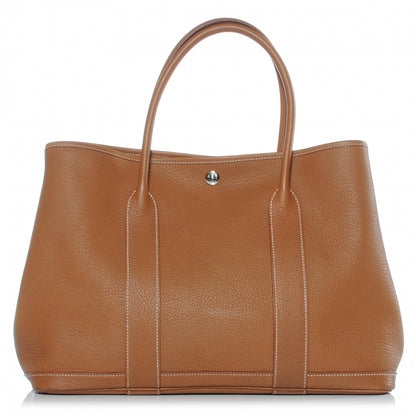 Hermes Veau Negonda Garden Party Tote 36 Gold 1 of 8