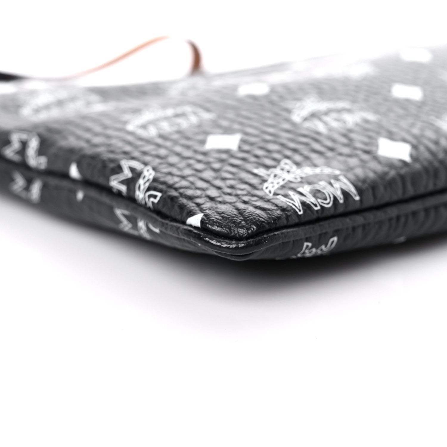 MCM Visetos Wristlet Pouch Black 7 of 9