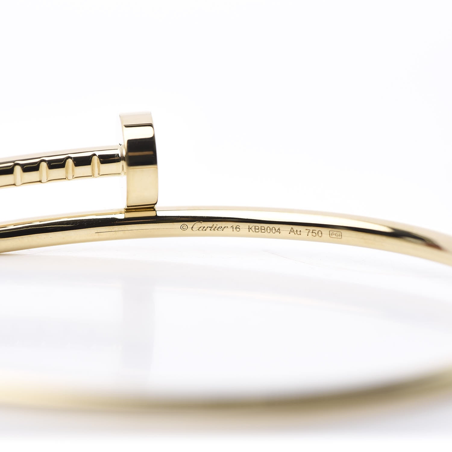 Cartier 18K Yellow Gold Small Juste Un Clou Bracelet 16 4 of 5