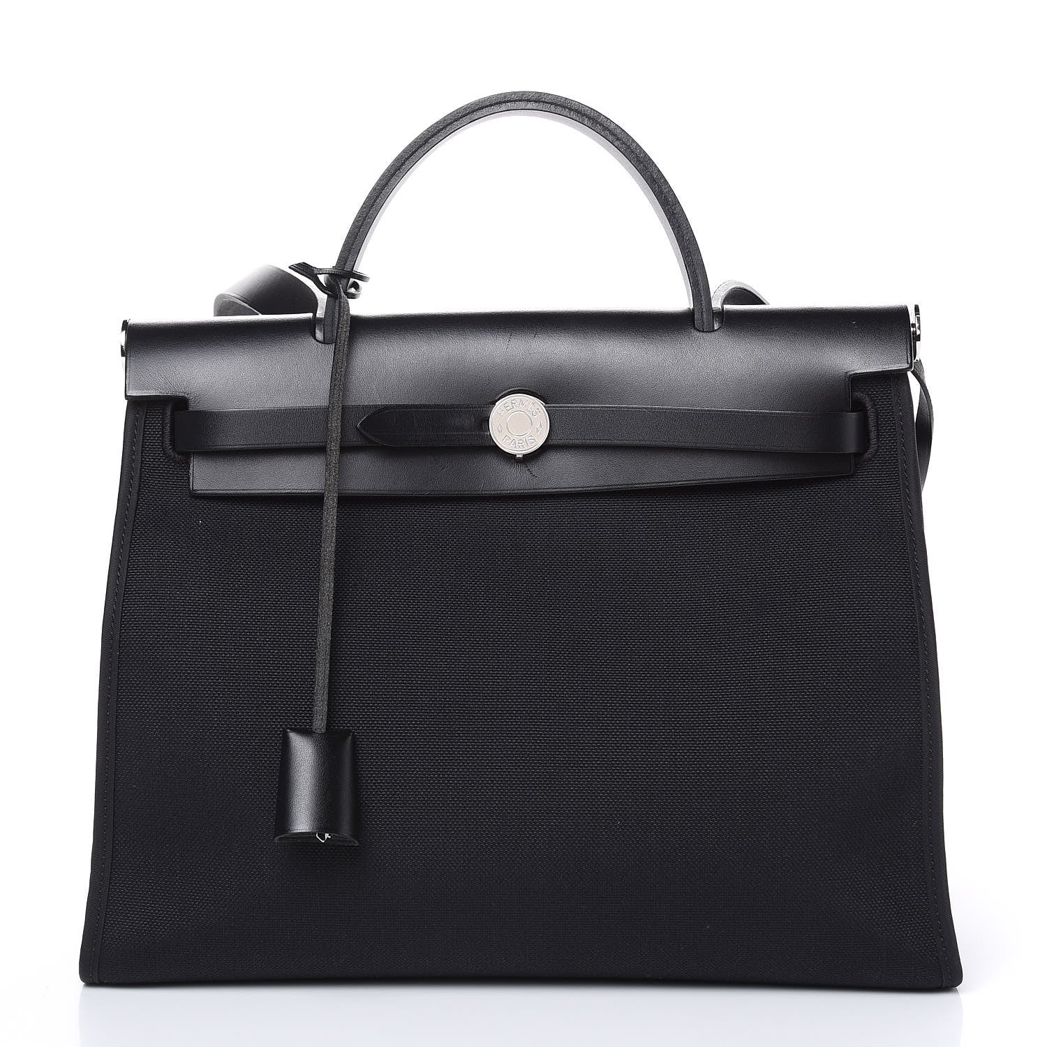 Hermes Military Toile Vache Hunter Herbag Zip PM 31 Black 3 of 13