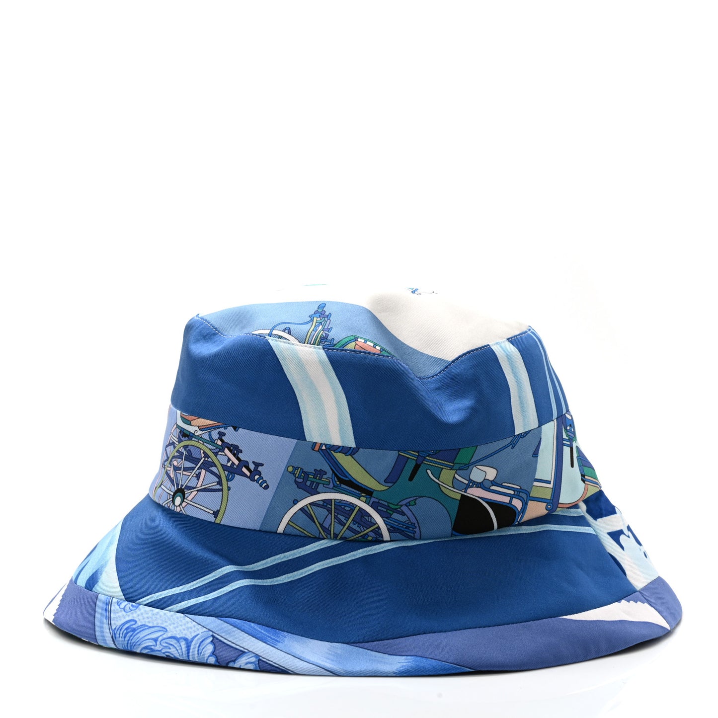 Silk Carla Patchwork Bucket Hat 59 Bleu