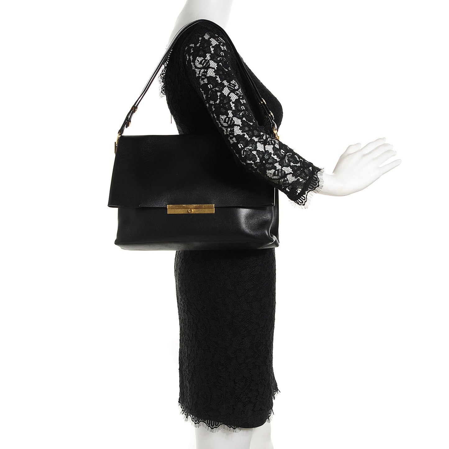 Calfskin Blade Flap Black