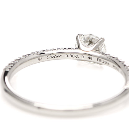 Cartier Platinum Diamond .30ct Etincelle De Cartier Solitaire Engagement Ring 46 3.75 5 of 7