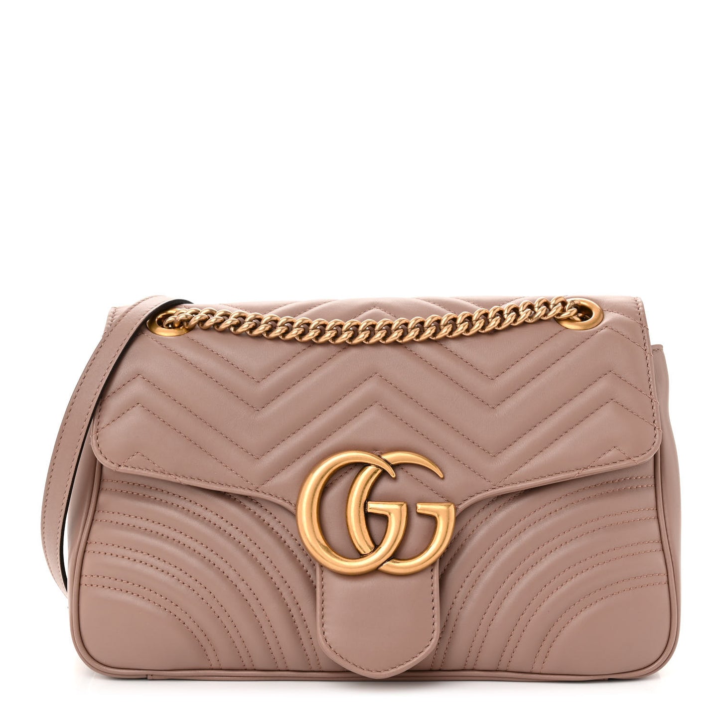 Calfskin Matelasse Medium GG Marmont Shoulder Bag Porcelain Rose