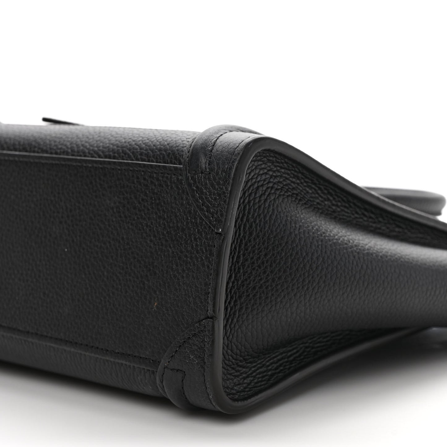 Drummed Calfskin Nano Luggage Black